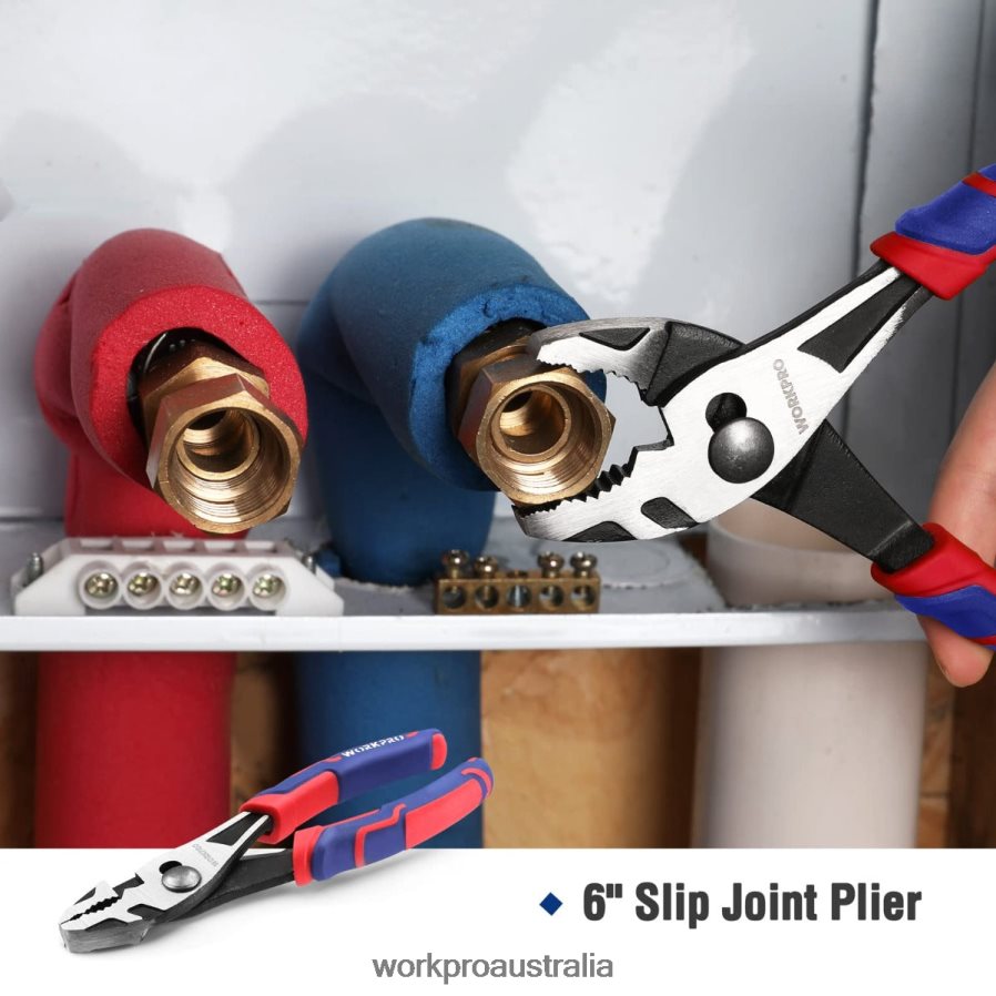 WORKPRO 35 Pcs Household Tools Set with Storage Toolbox D4R0VT246 Tool Pink/Blue