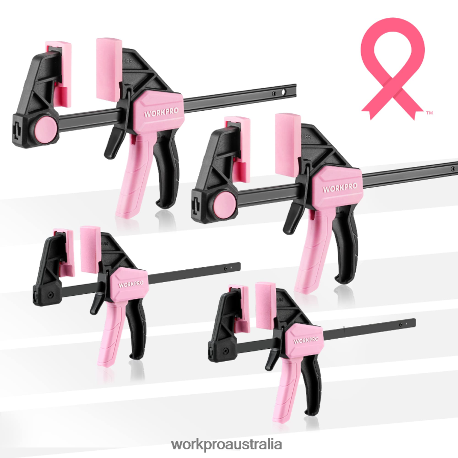 WORKPRO 4-Pcs Mini One-Handed Clamp/Spreader for Woodworking D4R0VT120 Tool Helpful