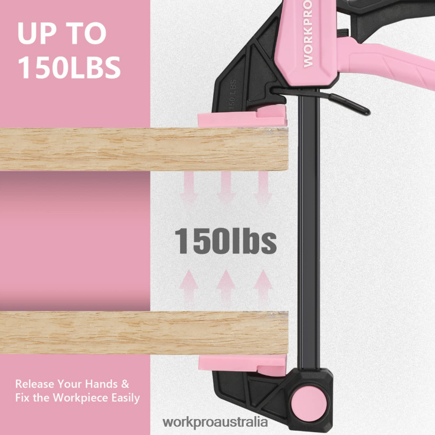 WORKPRO 4-Pcs Mini One-Handed Clamp/Spreader for Woodworking D4R0VT120 Tool Helpful