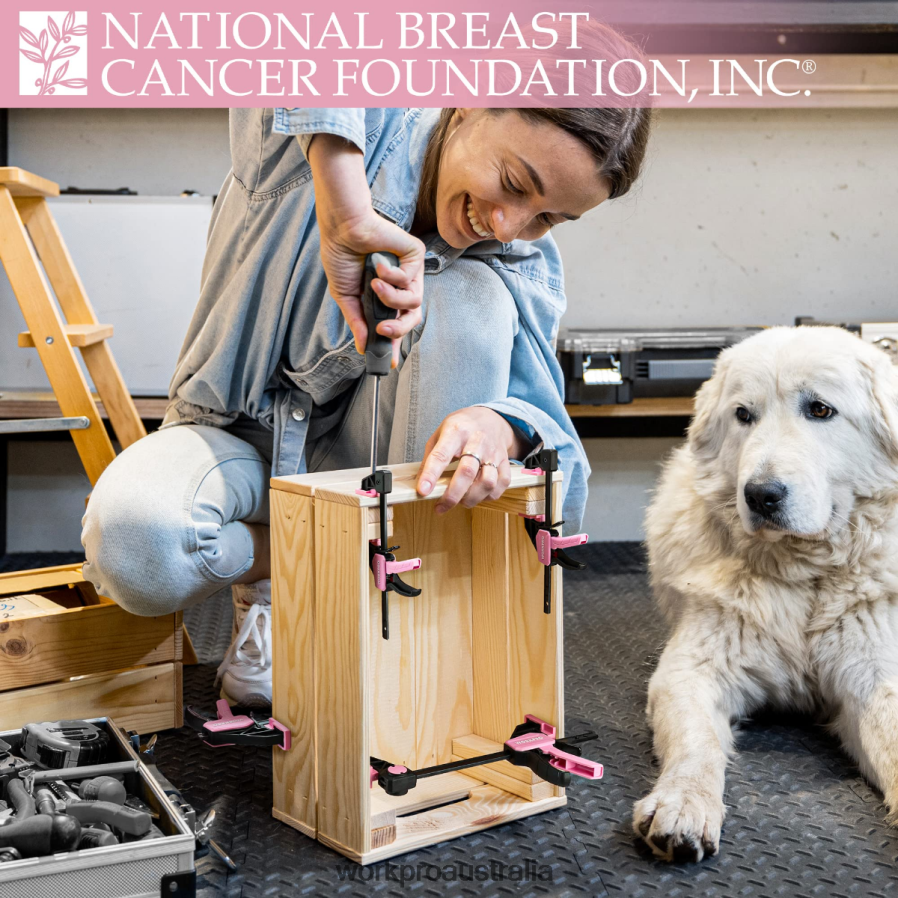 WORKPRO 4-Pcs Mini One-Handed Clamp/Spreader for Woodworking D4R0VT120 Tool Helpful