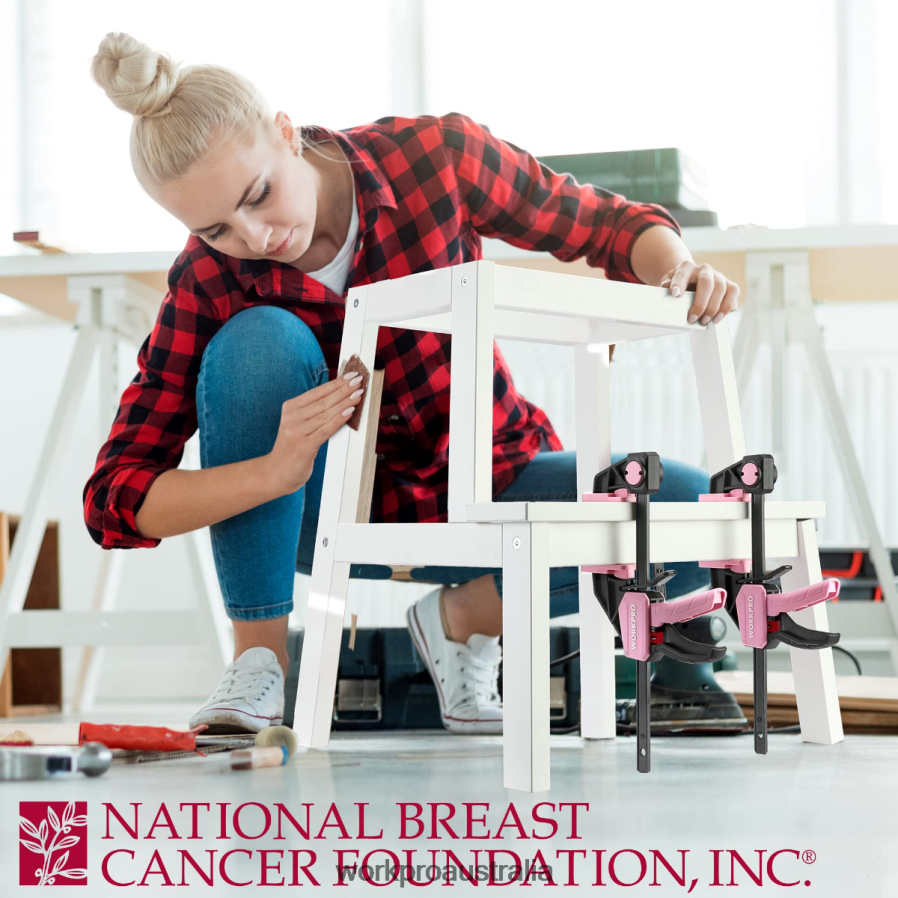 WORKPRO 4-Pcs Mini One-Handed Clamp/Spreader for Woodworking D4R0VT120 Tool Helpful