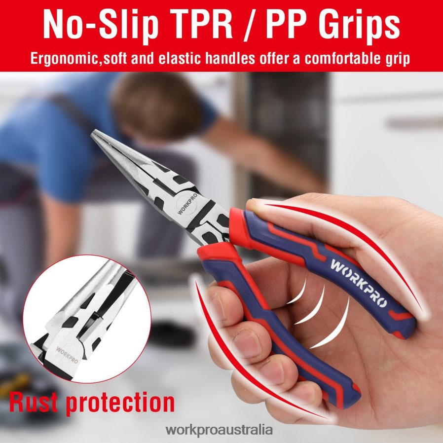 WORKPRO 4 Pcs Premium CR-V Construction Pliers Tool Sets D4R0VT72 Tool Morden