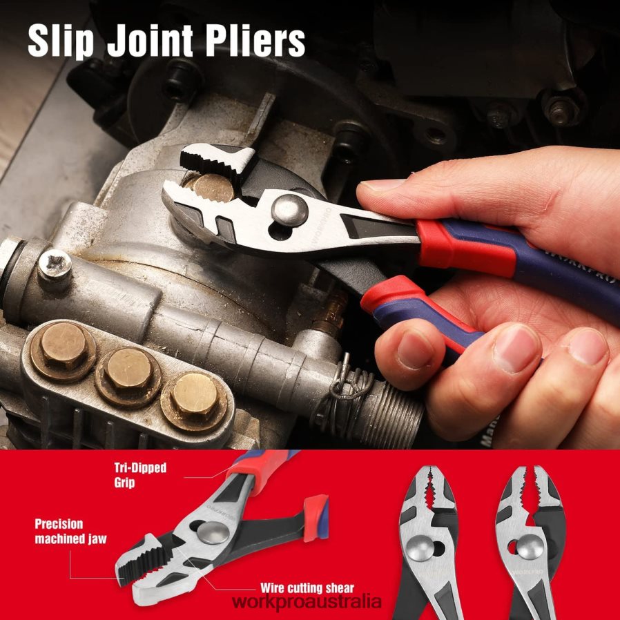 WORKPRO 4 Pcs Premium CR-V Construction Pliers Tool Sets D4R0VT72 Tool Morden