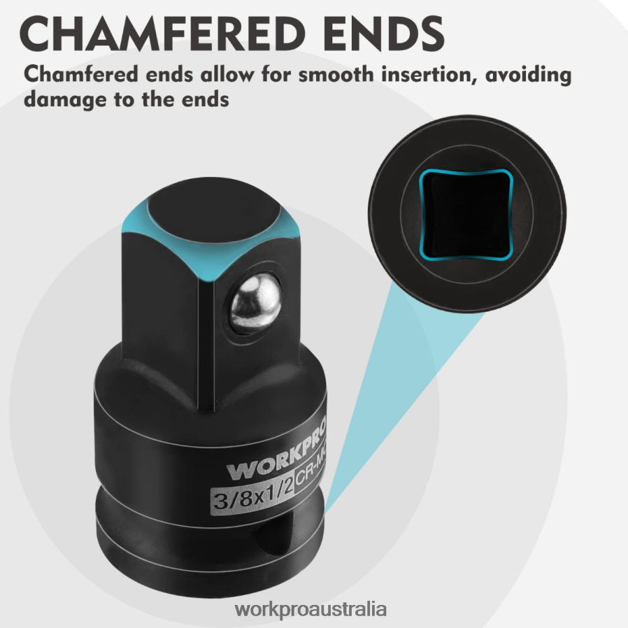 WORKPRO 4 Piece-Impact Driver Socket Adapter and Reducer Set Wrench Conversion Kit D4R0VT94 Tool Helpful