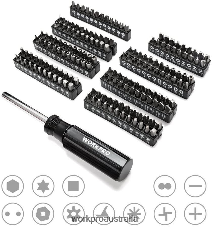 WORKPRO 450 Pcs Universal Professional Mechanics Tool Set with Heavy Duty Case Box D4R0VT306 Tool Useful