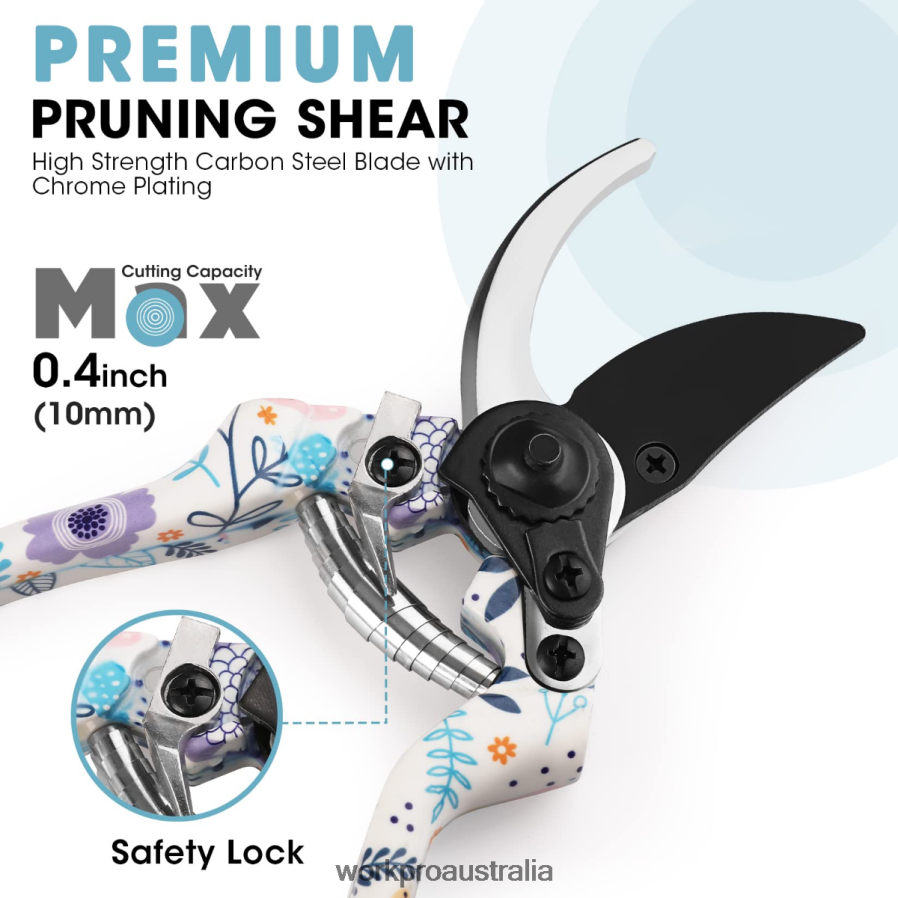 WORKPRO 4PCS Aluminum Garden Tool Set D4R0VT285 Tool White/Pink