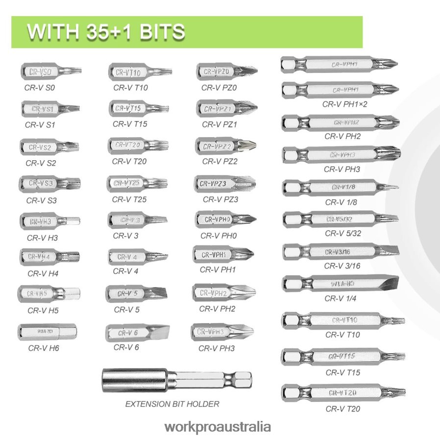 WORKPRO 4V Electric Screwdriver Rechargeable Cordless Screwdriver Set with LED Light D4R0VT232 Tool Useful