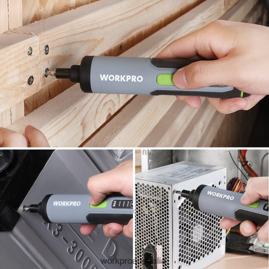 WORKPRO 4V Electric Screwdriver Rechargeable Cordless Screwdriver Set with LED Light D4R0VT232 Tool Useful