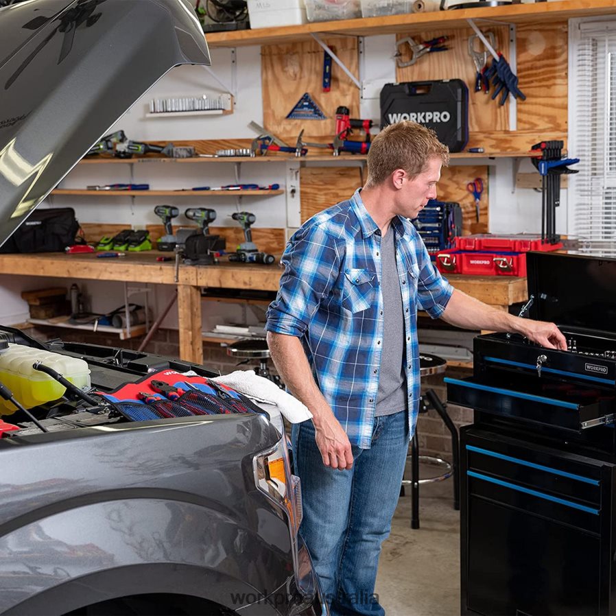 WORKPRO 5-Drawer Rolling Tool Chest Sliding Metal Drawer Rolling Tool Storage Cabinet D4R0VT18 Storage Useful