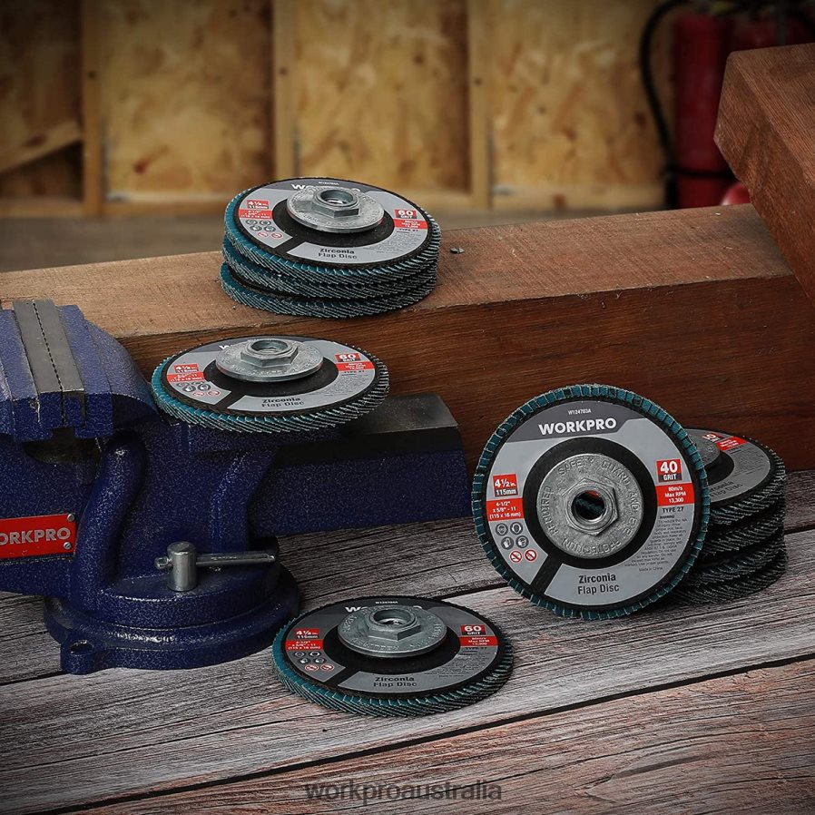 WORKPRO 5 Pack Zirconia Flap Disc Angle Grinder Sanding Disc 4-1/2 inch Grinding Wheels D4R0VT206 Tool Useful