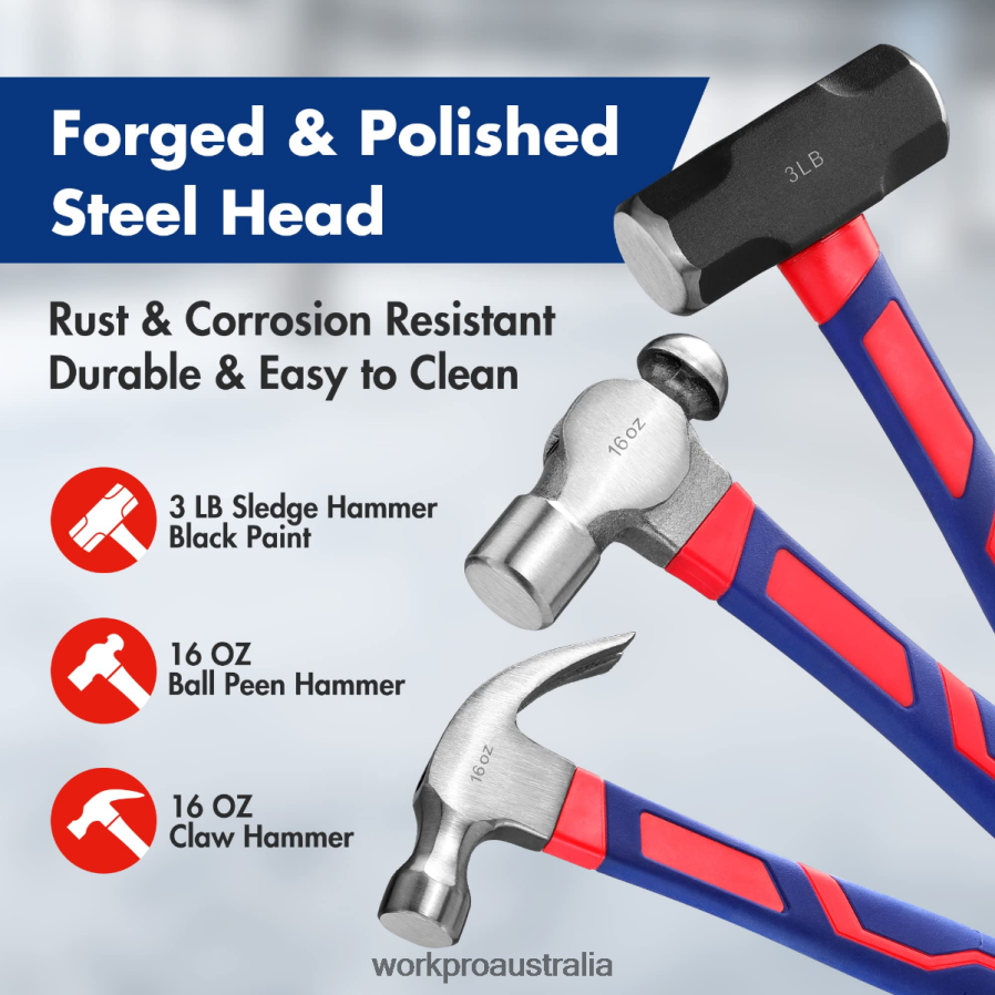 WORKPRO 5 Pcs Hammer Set D4R0VT136 Tool Morden