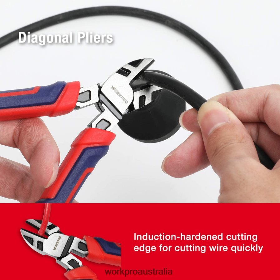 WORKPRO 5 Pcs Premium Cr-V Construction Pliers Set with Storage Pouch D4R0VT66 Tool Useful