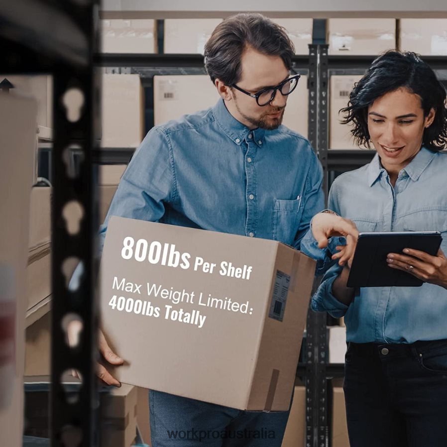 WORKPRO 5-Tier Metal Shelving Unit Heavy Duty Adjustable Storage Rack D4R0VT7 Storage Black