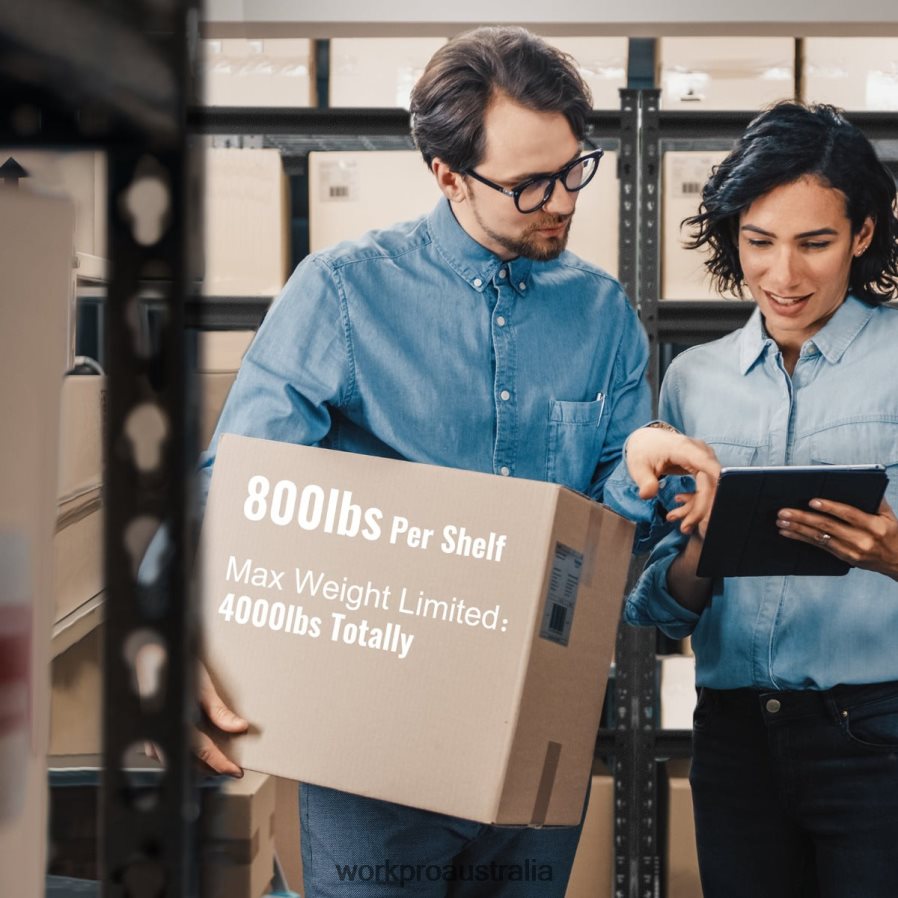 WORKPRO 5-Tier Metal Storage Shelving Unit Adjustable Storage Rack Heavy Duty Shelf D4R0VT6 Storage Black With Silver Pattern