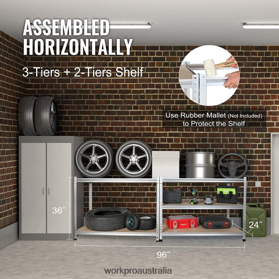 WORKPRO 5-Tier Storage Shelving Unit Adjustable Storage Rack Heavy Duty Aluminum Alloy Shelf D4R0VT9 Storage Helpful