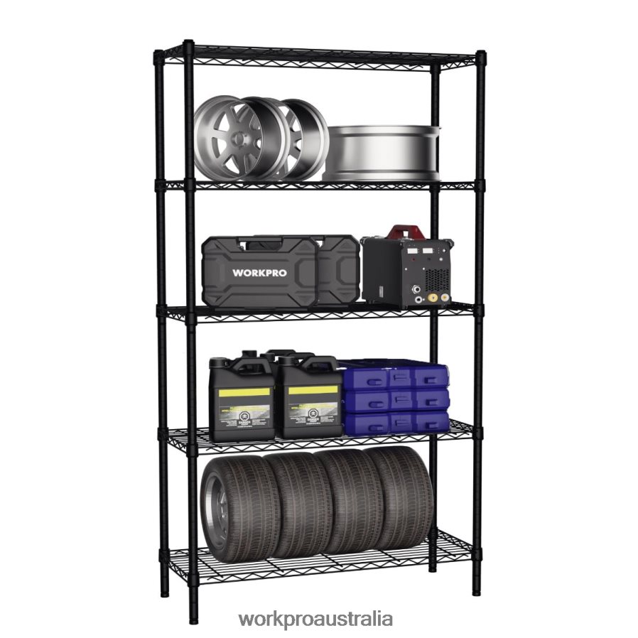 WORKPRO 5-Tier Wire Shelving Unit Metal Storage Shelves Rack Heavy Duty Utility Shelving D4R0VT11 Storage Useful