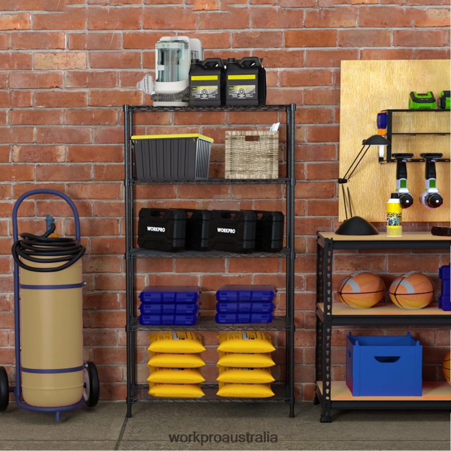 WORKPRO 5-Tier Wire Shelving Unit Metal Storage Shelves Rack Heavy Duty Utility Shelving D4R0VT11 Storage Useful