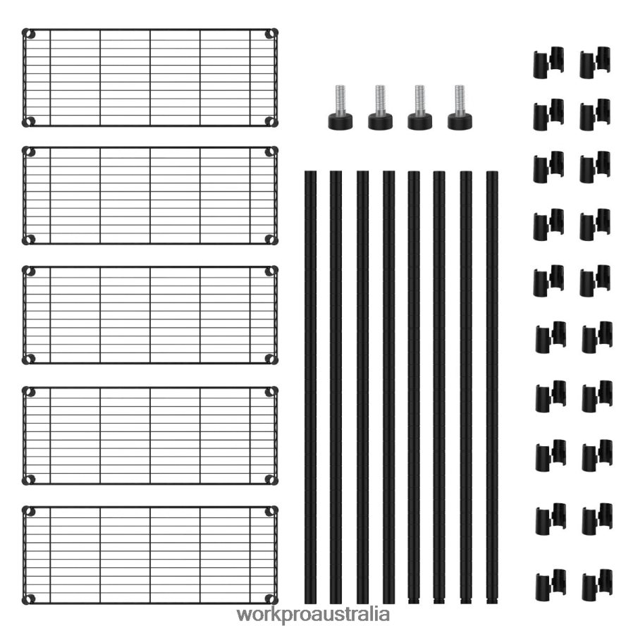 WORKPRO 5-Tier Wire Shelving Unit Metal Storage Shelves Rack Heavy Duty Utility Shelving D4R0VT11 Storage Useful
