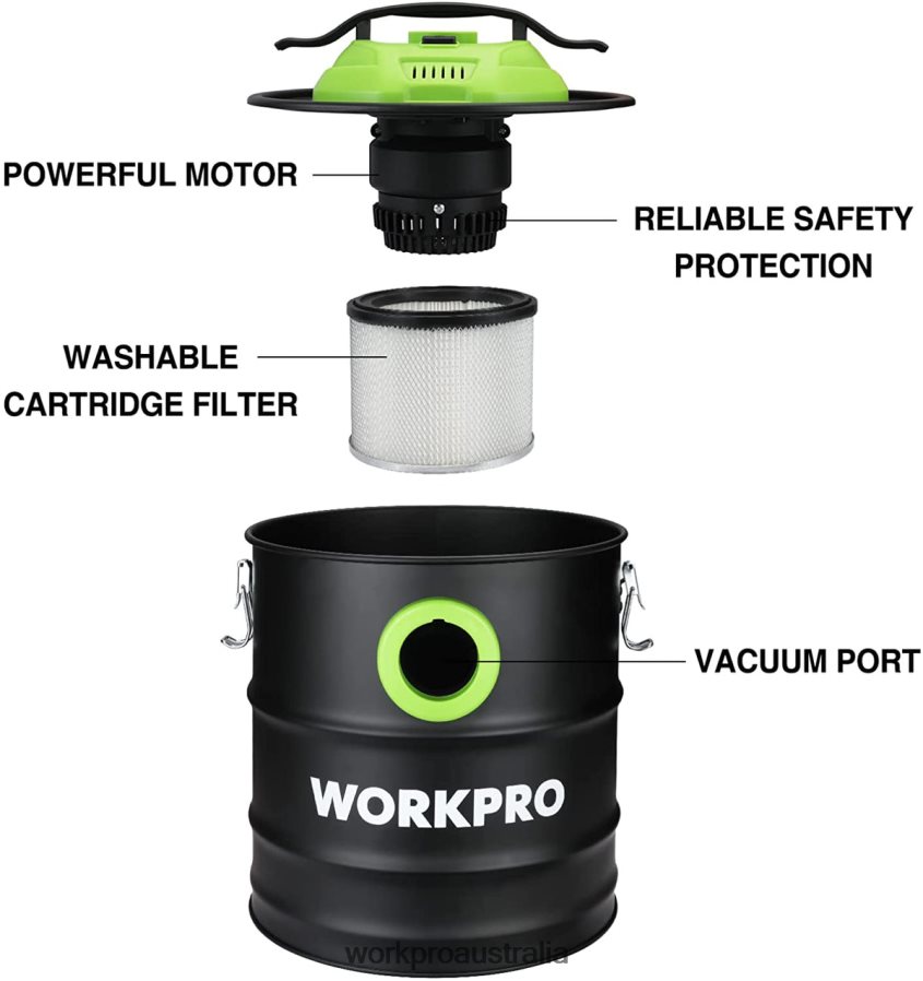 WORKPRO 52 Gallon Ash Vacuum 55 Peak Horsepower Ash Vac Cleaner with HEPA Filter D4R0VT212 Tool Helpful