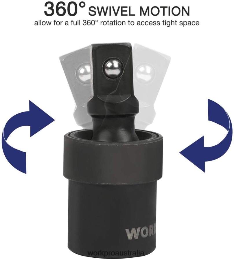 WORKPRO 55 Pcs Drive Impact Socket Set with Extension Bars Premium Cr-V Steel SAE and Metric Sockets with Enhanced Storage Case D4R0VT307 Tool Morden