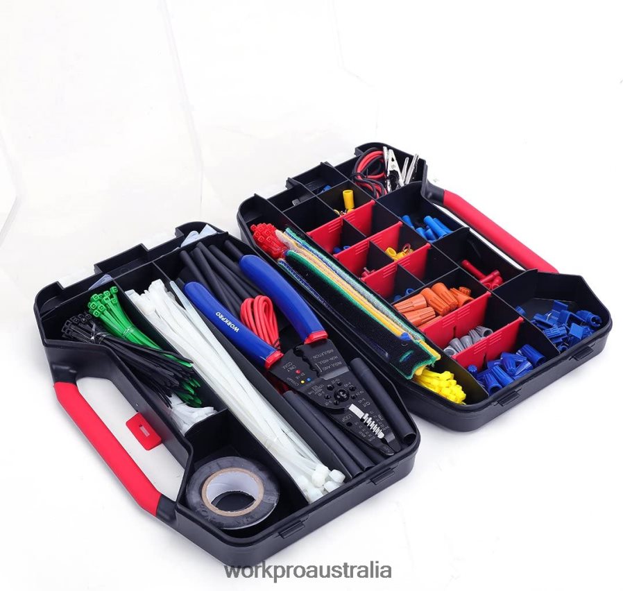 WORKPRO 582 Pcs Crimp Terminals Wire Connectors Heat Shrink Tube Electrical Repair Kit with Wire Cutter Stripper D4R0VT152 Tool Useful