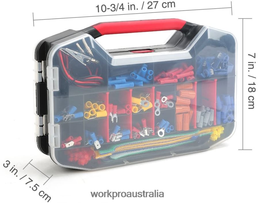 WORKPRO 582 Pcs Crimp Terminals Wire Connectors Heat Shrink Tube Electrical Repair Kit with Wire Cutter Stripper D4R0VT152 Tool Useful