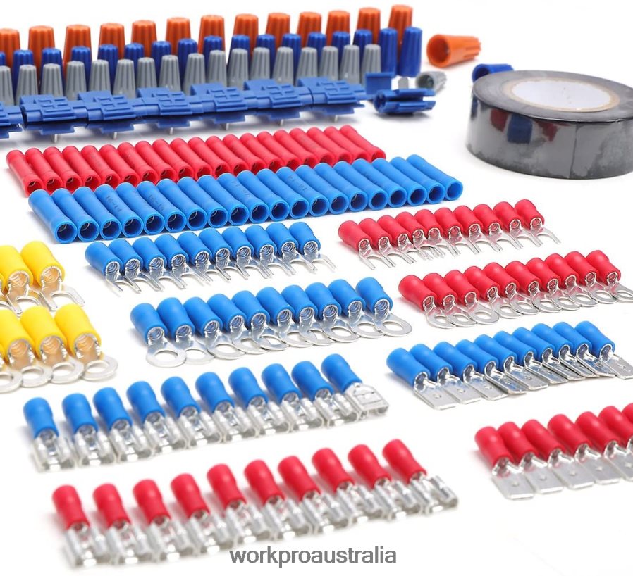 WORKPRO 582 Pcs Crimp Terminals Wire Connectors Heat Shrink Tube Electrical Repair Kit with Wire Cutter Stripper D4R0VT152 Tool Useful