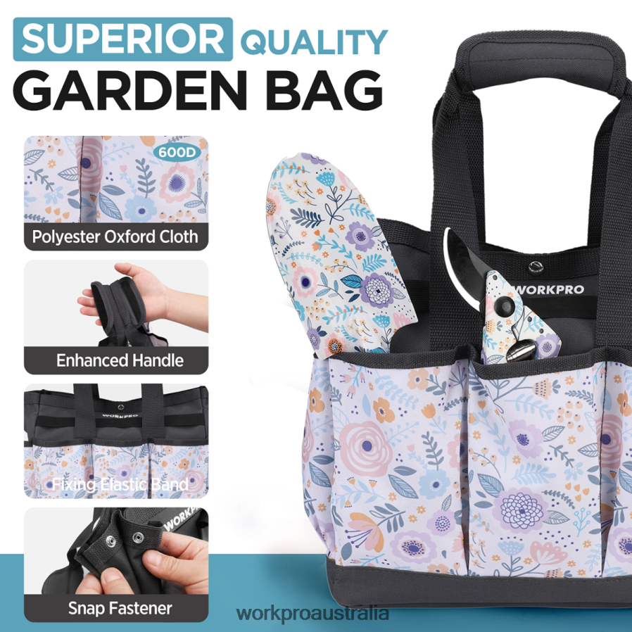 WORKPRO 5PCS Aluminum Heavy Duty Gardening Tool Set D4R0VT284 Tool White/Pink