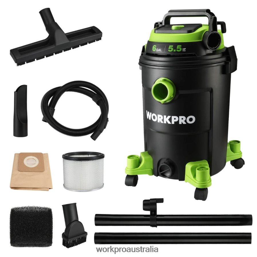 WORKPRO 6 Gallon Shop Vacuum 55 Peak Horsepower Shop Vac Cleaner with HEPA Filter Hose and Accessories D4R0VT215 Tool Helpful