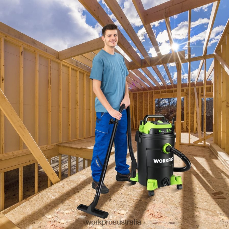 WORKPRO 6 Gallon Shop Vacuum 55 Peak Horsepower Shop Vac Cleaner with HEPA Filter Hose and Accessories D4R0VT215 Tool Helpful