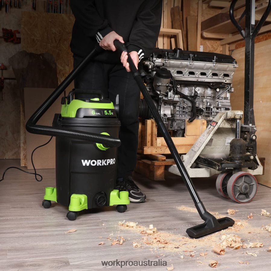 WORKPRO 6 Gallon Shop Vacuum 55 Peak Horsepower Shop Vac Cleaner with HEPA Filter Hose and Accessories D4R0VT215 Tool Helpful