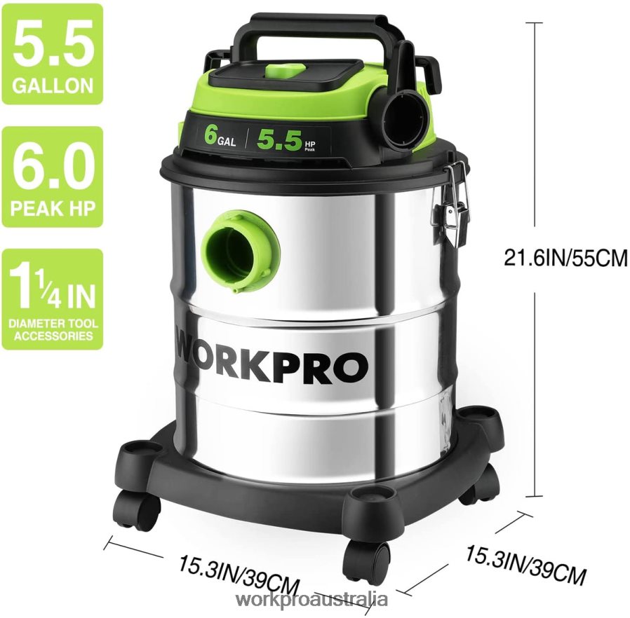 WORKPRO 6 Gallon Wet/Dry Shop Vacuum with HEPA Filter Hose and Accessories for Home/Jobsite Dust Collection D4R0VT213 Tool Morden