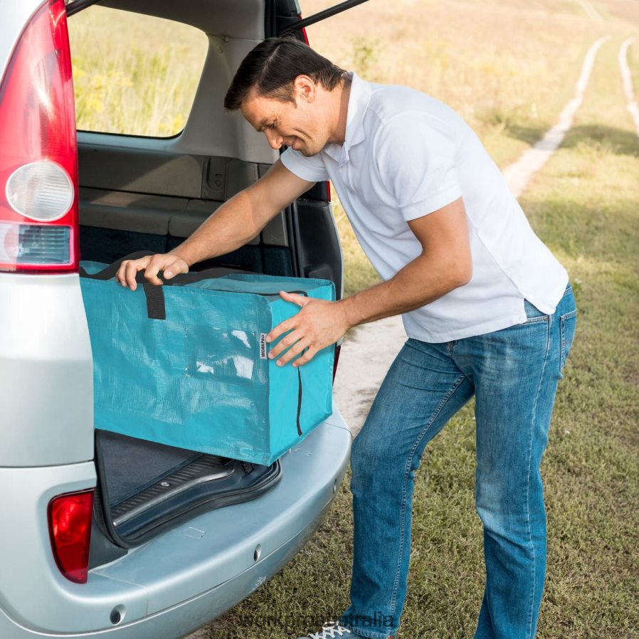 WORKPRO 6 Pack Extra Large Heavy-Duty Storage Moving Tote Bags with Zippers  Carrying Handles Backpack Straps D4R0VT142 Storage Pink/Blue