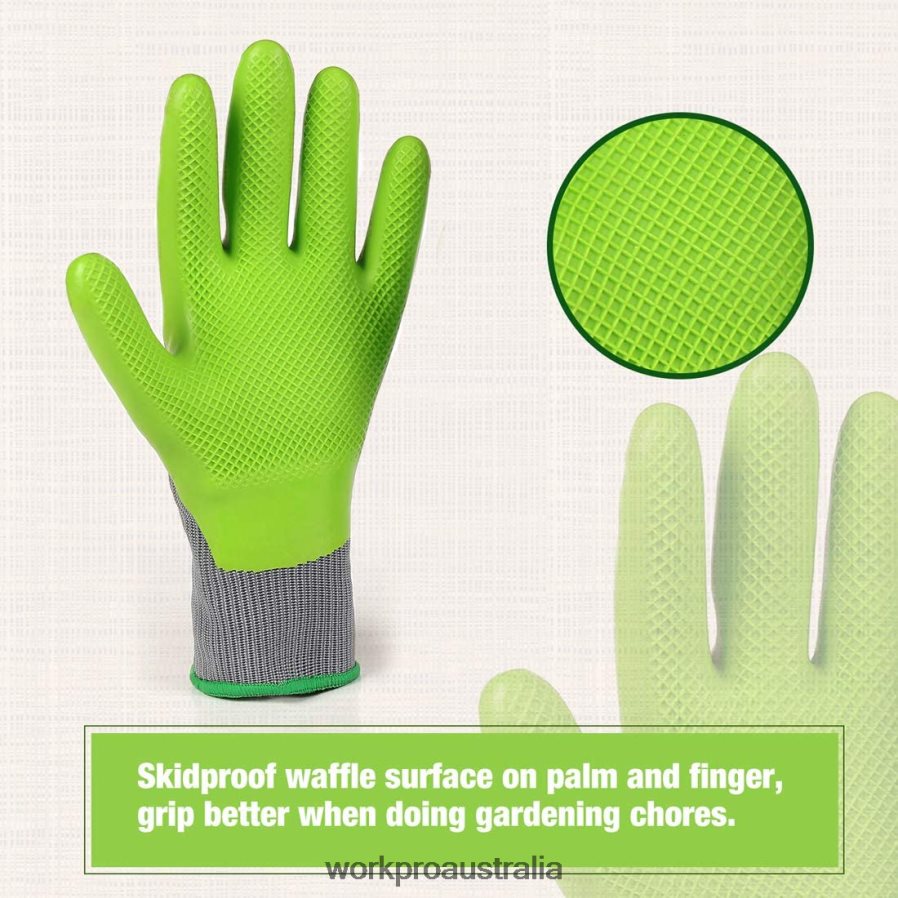 WORKPRO 6 Pairs Garden Work Gloves with Eco Latex Palm Coated D4R0VT275 Tool Helpful