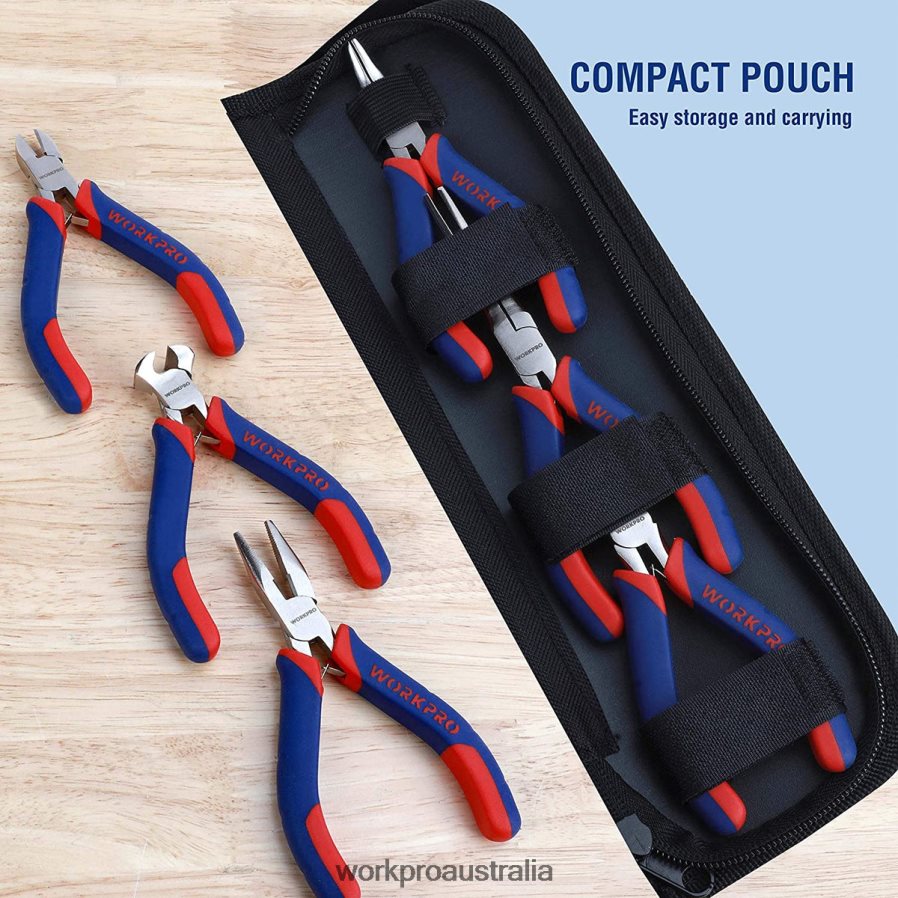 WORKPRO 6 Pcs Mini Pliers Set with Pouch D4R0VT64 Tool Useful