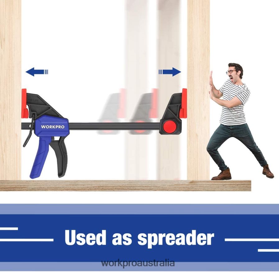 WORKPRO 6 Pcs Woodworking Bar Clamps D4R0VT115 Tool Useful