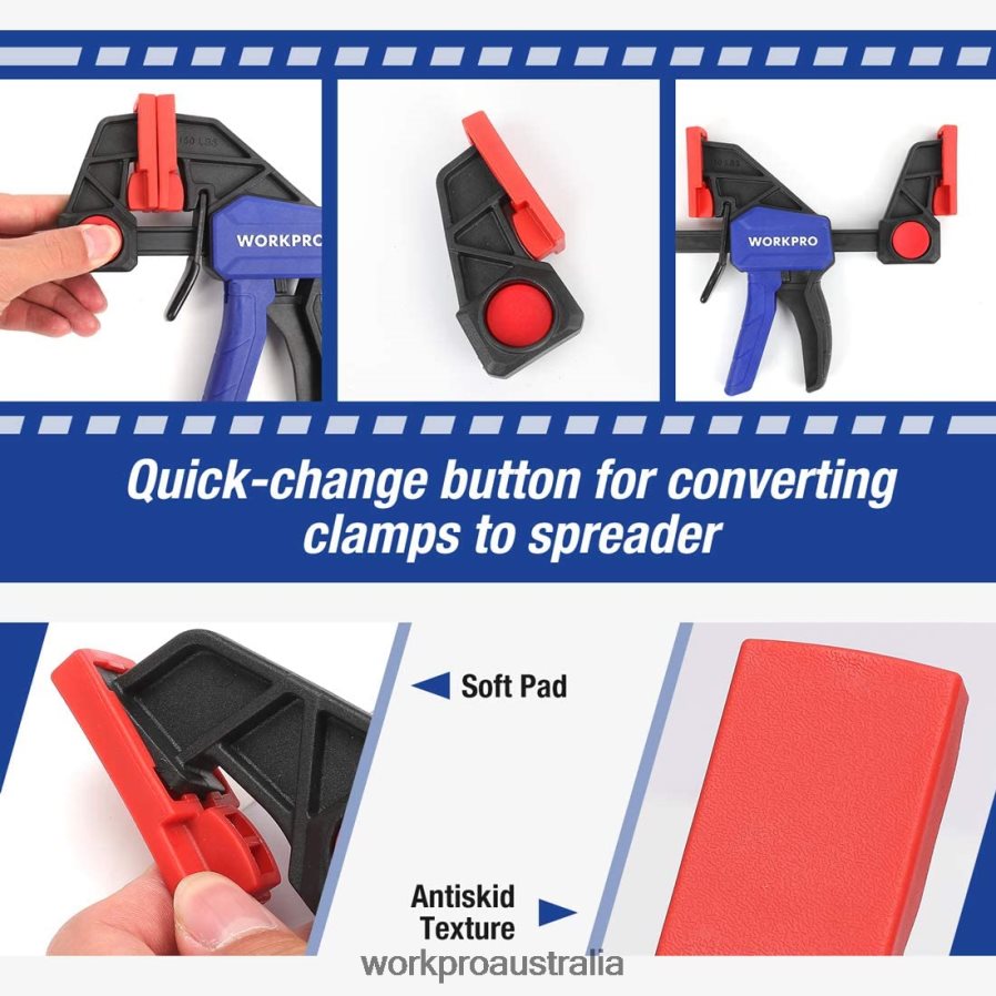 WORKPRO 6 Pcs Woodworking Bar Clamps D4R0VT115 Tool Useful