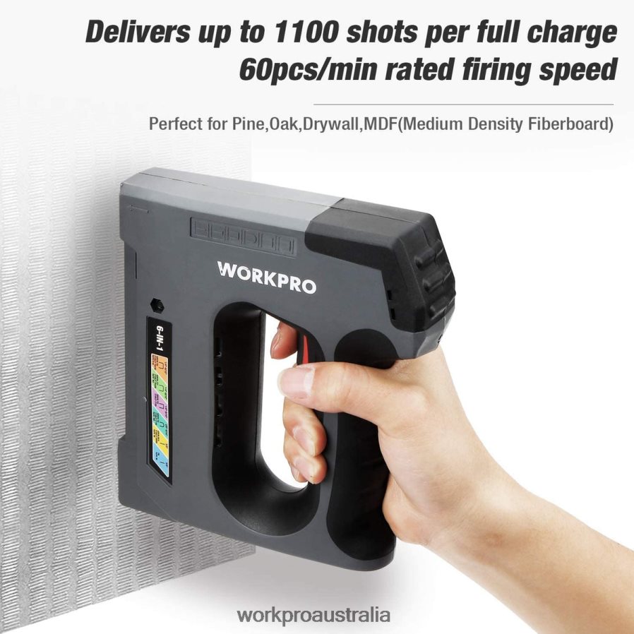WORKPRO 6 in 1 36V Rechargeable Cordless Staple Gun D4R0VT166 Tool Useful