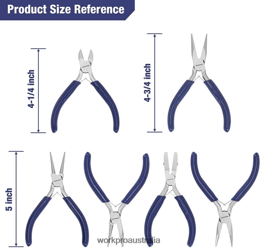 WORKPRO 7 Pcs Jewelry Pliers Set for Jewelry Making Tools with Easy Carrying Pouch D4R0VT77 Tool Useful