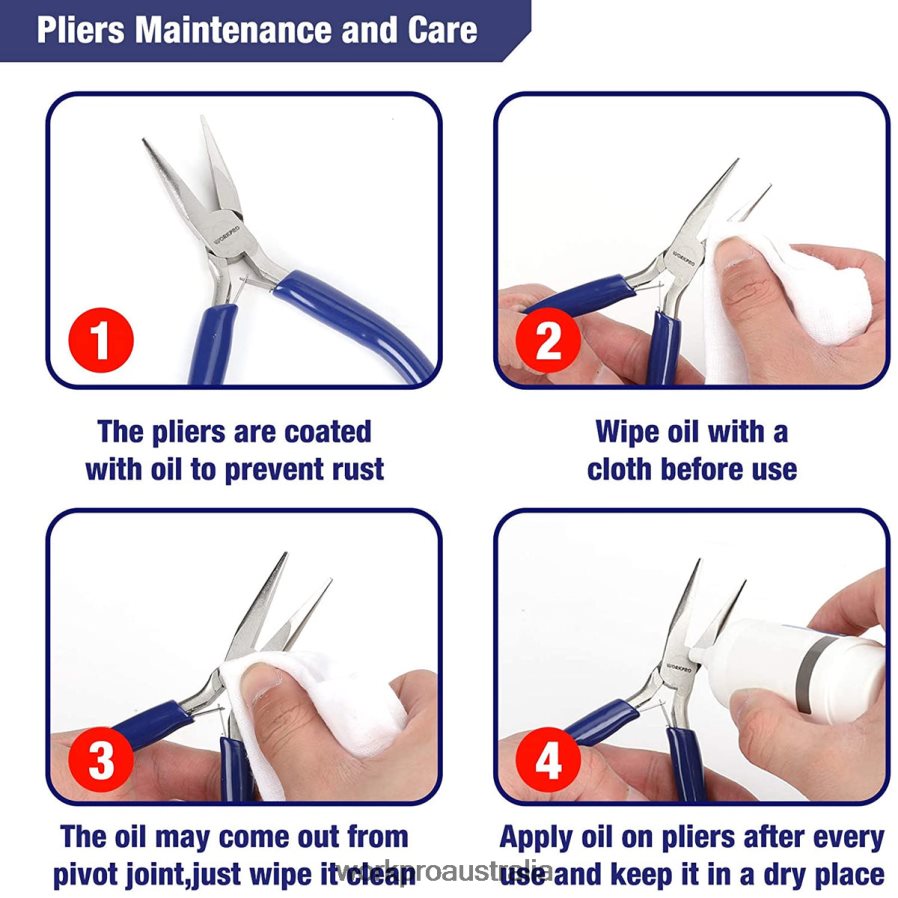 WORKPRO 7 Pcs Jewelry Pliers Set for Jewelry Making Tools with Easy Carrying Pouch D4R0VT77 Tool Useful