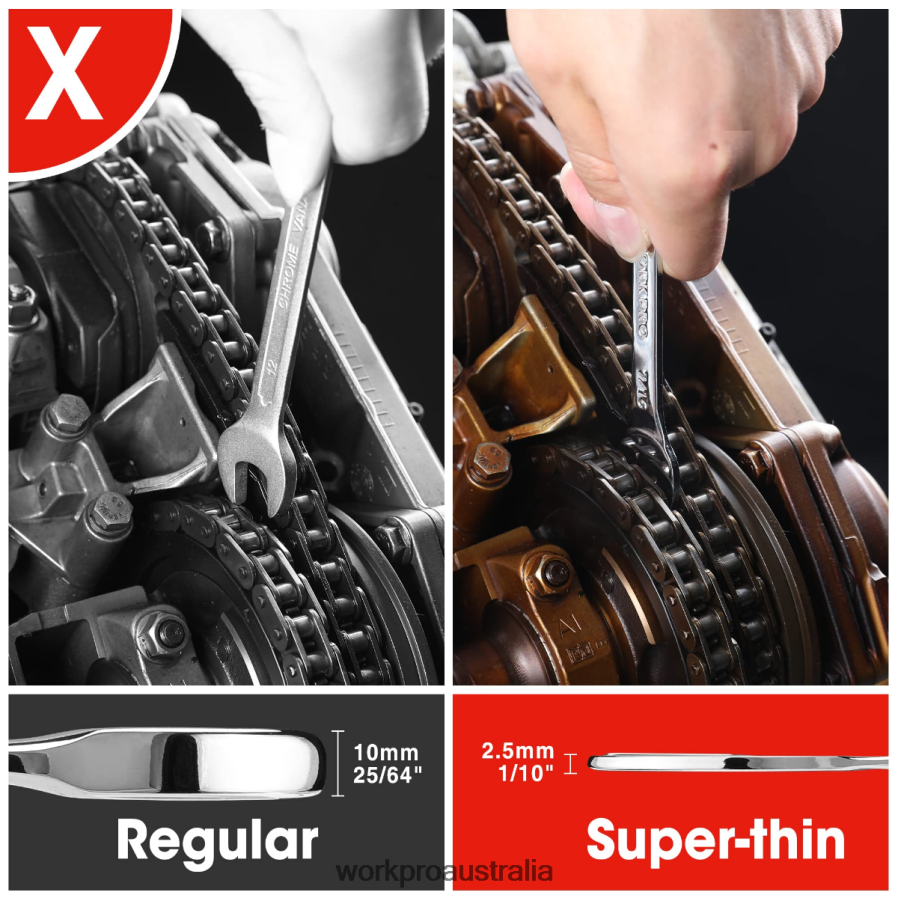 WORKPRO 7 Pcs Metric Super-Thin Wrench Set with Roll-up Organizer Pouch D4R0VT96 Tool Helpful