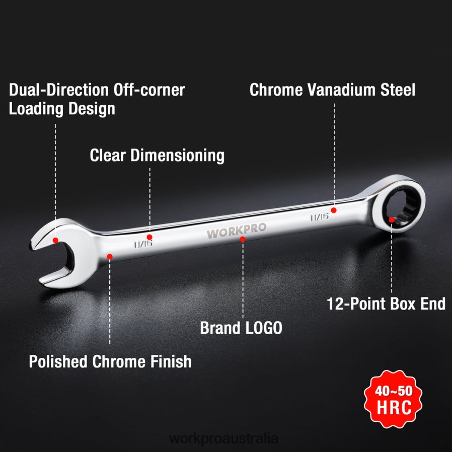 WORKPRO 7-Piece Ratcheting Combination Wrench Set D4R0VT85 Tool Useful