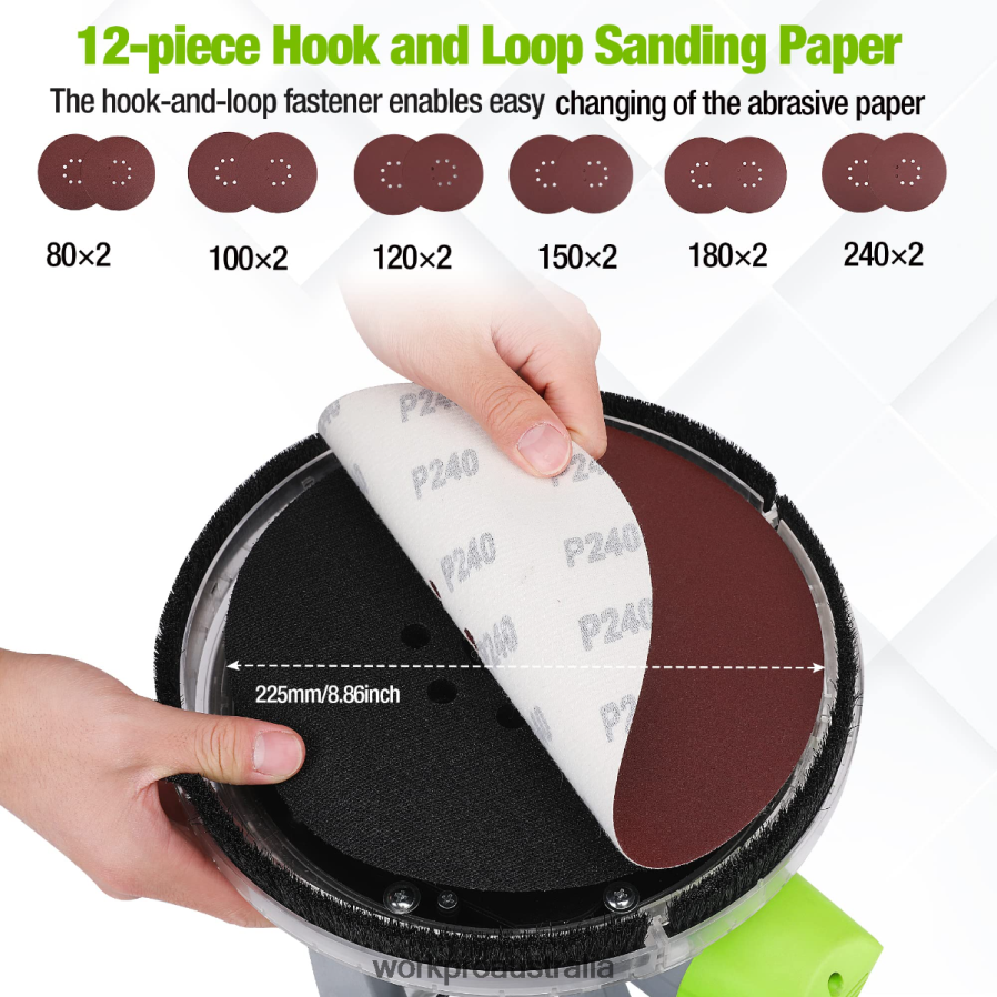 WORKPRO 720W Electric Drywall Sander with Vacuum D4R0VT228 Tool Morden