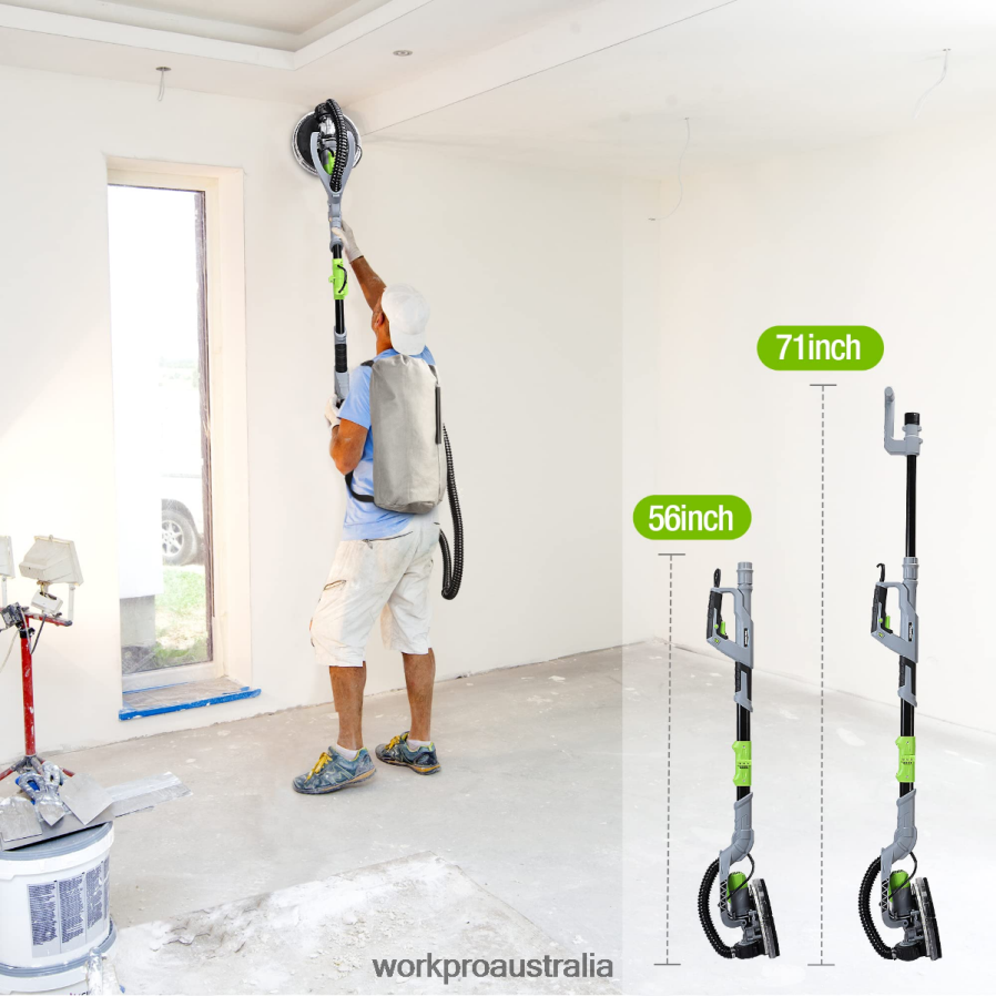 WORKPRO 720W Electric Drywall Sander with Vacuum D4R0VT228 Tool Morden