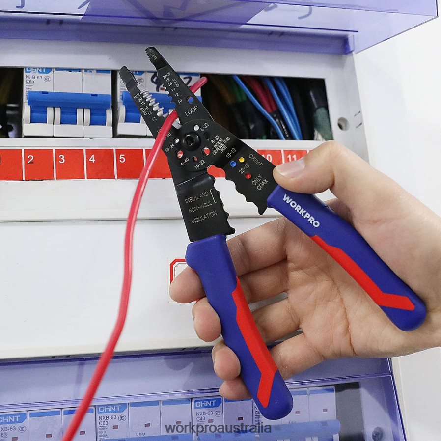 WORKPRO 8-Inch Wire Stripper Multi-Tool Wire Cutter for Stripping Cutting and Crimping D4R0VT158 Tool Useful
