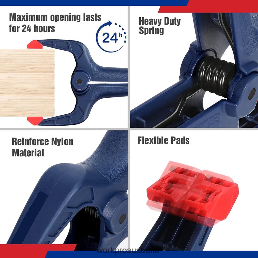 WORKPRO 8 Pcs Clamp Set for Woodworking D4R0VT114 Tool Morden