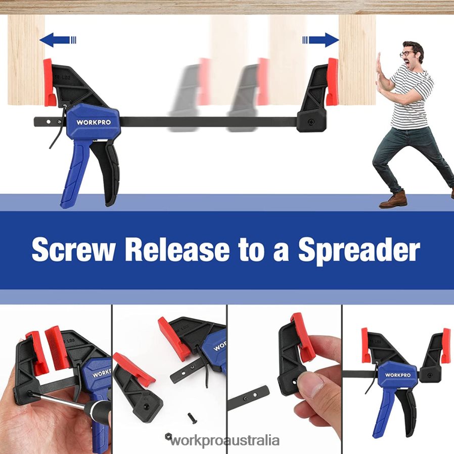 WORKPRO 8 Pcs Clamp Set for Woodworking D4R0VT114 Tool Morden