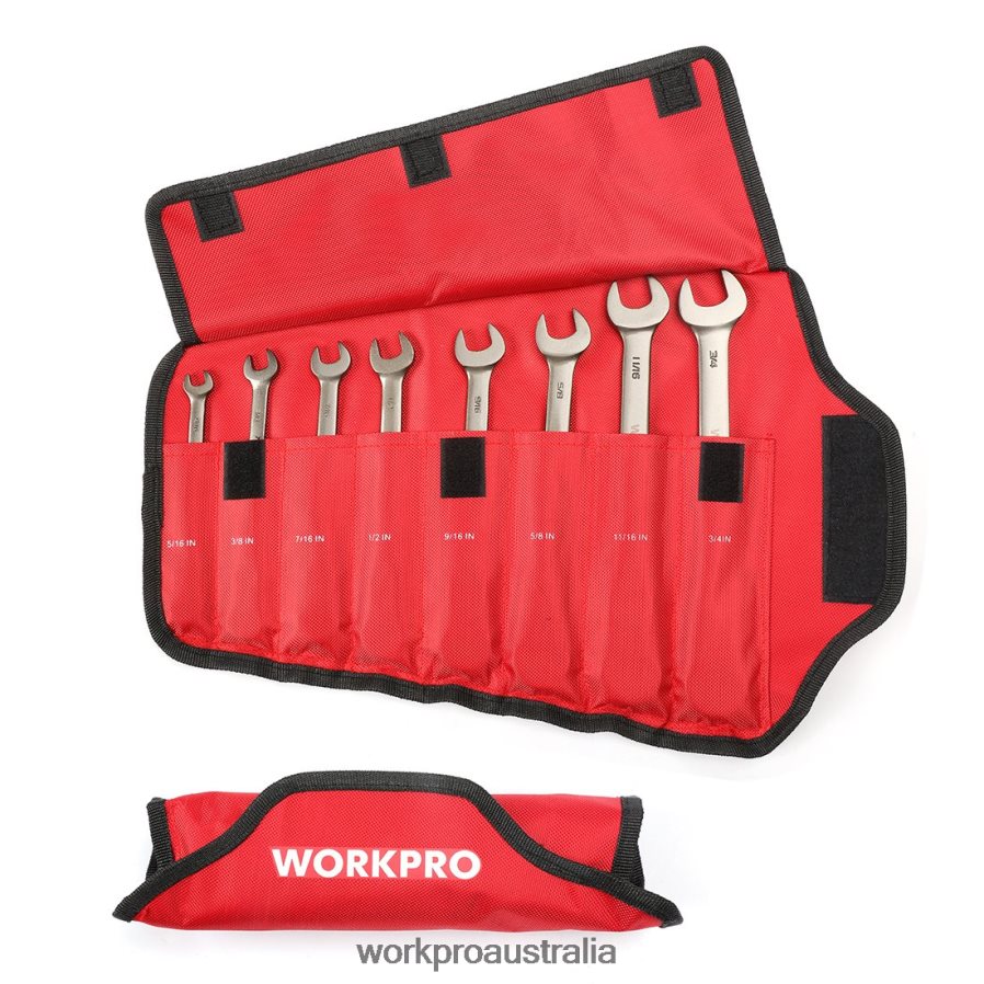 WORKPRO 8 Pcs Flex-Head Ratcheting Combination Wrench Set with Organizer Bag D4R0VT86 Tool Useful