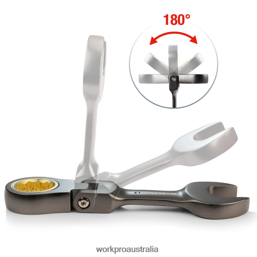 WORKPRO 8 Pcs Flex-Head Stubby Ratcheting Combination Wrench Set D4R0VT82 Tool New