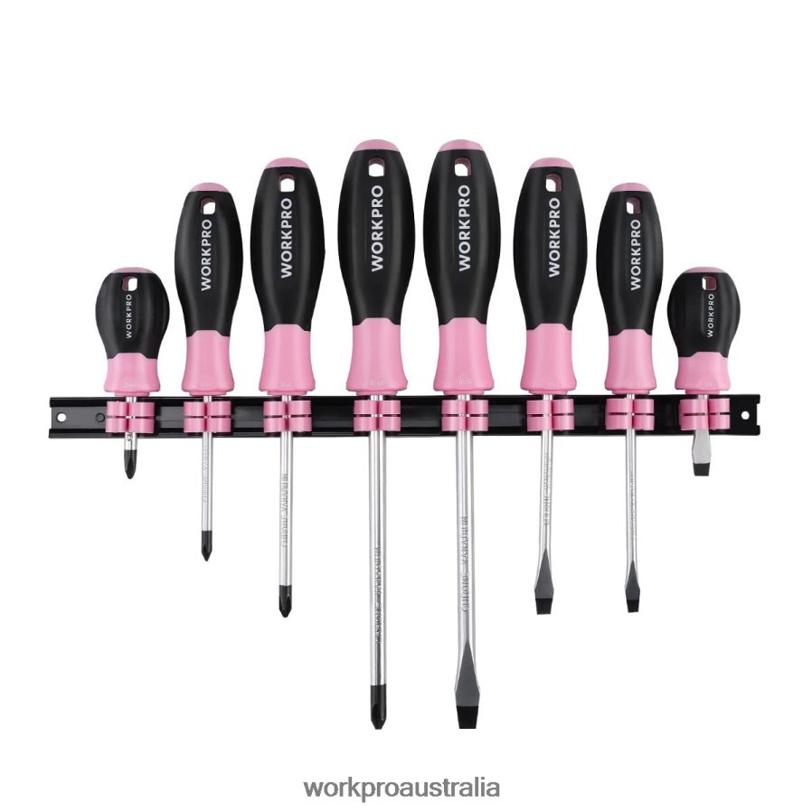 WORKPRO 8 Pcs Magnetic Screwdrivers Set with Organizer Rack D4R0VT247 Tool Useful